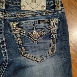 Gorgeous Miss Me Signature Boot Jeans With Accents 33" Inseam